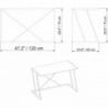 Anemon dió-fekete íróasztal 120 x 75 x 60 cm