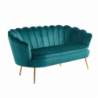 Luxus heverő, 2,5-es ülés, smaragd|arany, Art-deco, NOBLIN