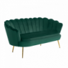 Luxus heverő, 2,5-es ülés, smaragd|arany, Art-deco, NOBLIN