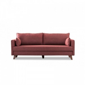 Bella vörös háromszemélyes kanapéágy
