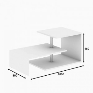 Dilek fehér dohányzóasztal 100 x 46 x 50 cm