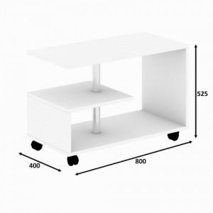 Karanfil fehér dohányzóasztal 80 x 52 x 40 cm