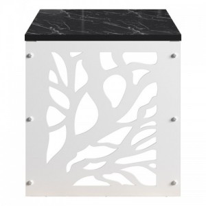 Tongfu fehér-fekete lerakó asztal 44 x 44 x 47 cm