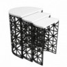 Stil Metal fehér-fekete egymásba rakható asztal