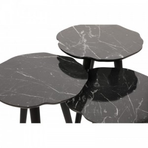 Forga fekete egymásba rakható asztal