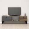 Serenat dió-fekete-antracitszürke tv állvány 138 x 29 x 42 cm
