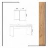Nuguso tölgy-fehér dohányzóasztal 90 x 42 x 40 cm (1 darab)