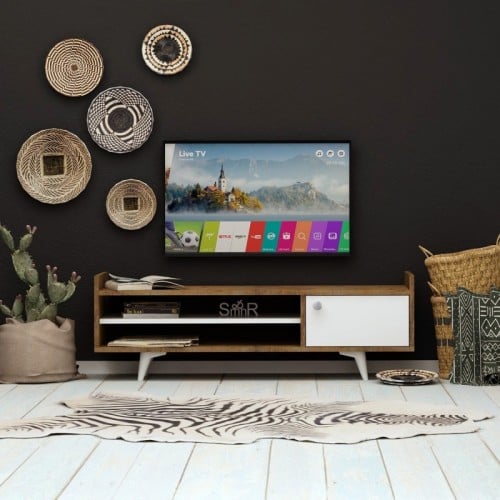 Ticaba tölgy-fehér tv állvány 120 x 47 x 35 cm