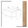 Dowel tölgy-fehér dohányzóasztal 80 x 40 x 80 cm