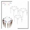 Tremo fehér-rózsaszín-kék-dió egymásba rakható asztal