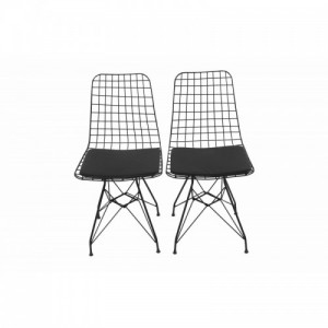 Plass Design fekete szék szett (2 darab)