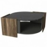 Marbel dió-szürke-fekete dohányzóasztal 75 x 75 x 40 cm