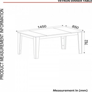 Veyron fekete-arany étkezőasztal 145 x 85 x 76 cm