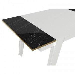 Ravenna fehér-arany-fekete étkezőasztal 148 x 85 x 76 cm