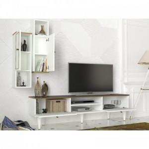 Ravenna fehér-arany-fekete tv szekrény