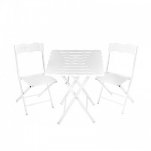 Bistro Set fehér asztal és szék szett (3 darab)