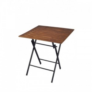 Bistro Set dió-fekete asztal és szék szett (3 darab)