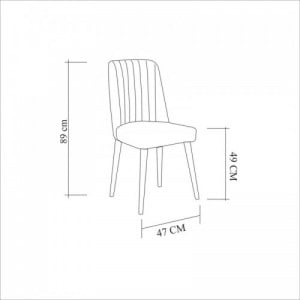 Vina dió-hiányzi asztal és szék szett (5 darab)