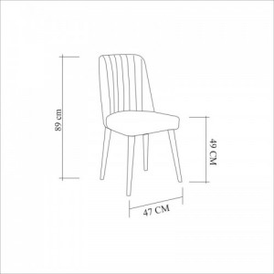 Vina fehér-hiányzi asztal és szék szett (5 darab)