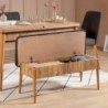 Vina fenyő-antracitszürke asztal és szék szett (5 darab)