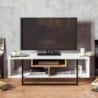 Asal fehér-fekete-tölgy tv állvány 119 x 40 x 35 cm