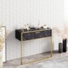 Polka arany-fekete lerakóasztal 90 x 76 x 38 cm