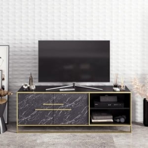 Polka arany-fekete tv állvány 160 x 56 x 38 cm