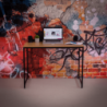 Íróasztal tölgy|fekete, 100x60 cm, MELLORA