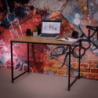 Íróasztal tölgy|fekete, 100x60 cm, MELLORA