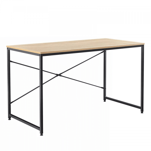 Íróasztal tölgy|fekete, 150x60 cm, MELLORA