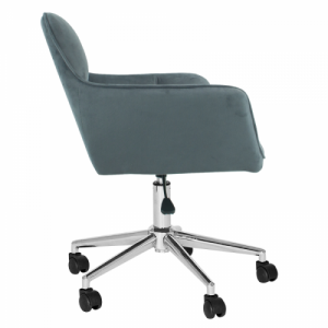 Irodai szék, szürke Velvet anyag|króm, HAGRID NEW