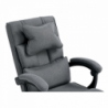 Irodai szék kihúzható lábtartóval, szürke|króm, WALDOR