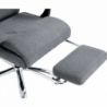 Irodai szék kihúzható lábtartóval, szürke|króm, WALDOR