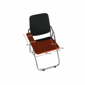 Írólapos szék, fekete|natúr, SONER