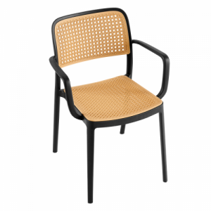 Rakásolható szék, fekete|bézs, RAVID TYP 2