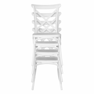 Rakásolható szék, fehér, SAVITA