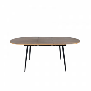 Étkezőasztal, széthúzható, tölgy|fekete 150-190x75 cm, TAMERON