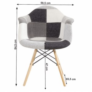 Fotel, anyag patchwork|bükk, KUBIS NEW