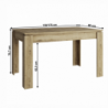 Széthúzható asztal, 132|175x80 cm, navarra tölgy, DORSI