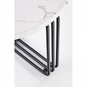 ANTICA M, c. asztal fehér márvány asztallap - fekete keret