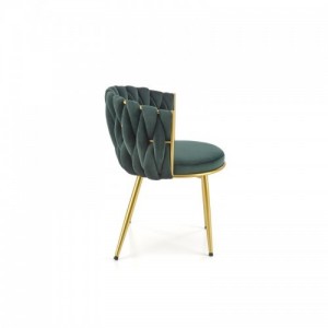 K517 szék, sötétzöld | arany