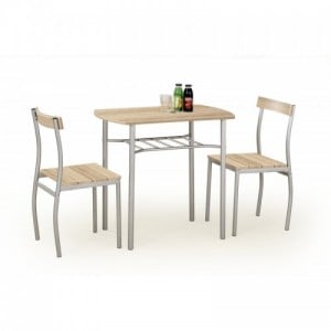 LANCE asztal + 2 szék szín: sonoma tölgyfa