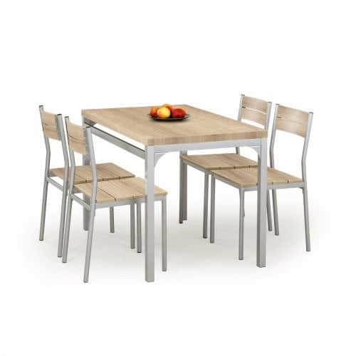 MALCOLM asztal + 4 szék szín: sonoma tölgyfa