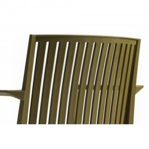 ROJAPLAST Bars műanyag kerti karfás szék, barna