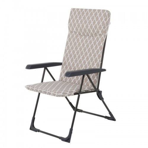 DAJAR Torino összecsukható fém kemping szék, bézs - 030-05