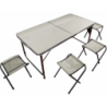 ROJAPLAST összecsukható kemping bútor garnitúra, 1 x asztal + 4 x szék