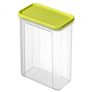 ROTHO Domino 1,5 L műanyag élelmiszertároló doboz - zöld