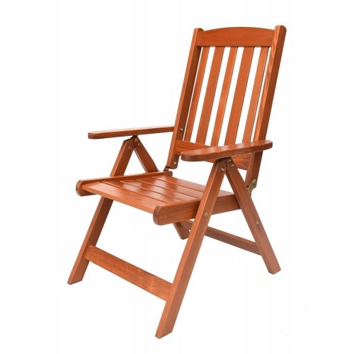 ROJAPLAST Luisa fenyőfából készült összecsukható, lakkozott kerti szék