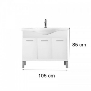 Nerva Prime 105 komplett fürdőszobabútor fehér
