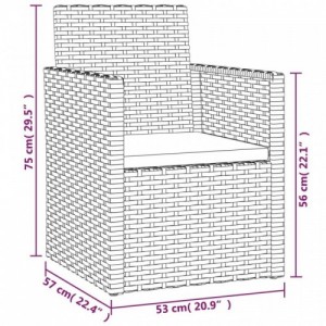 4 részes szürke polyrattan kültéri ülőgarnitúra párnákkal